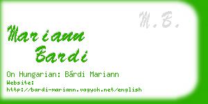 mariann bardi business card